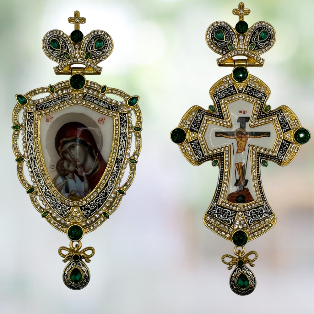 Orthodox Pectoral Cross with Panagia for Bishop Orthodox Pectoral Cross with Panagia for Bishop